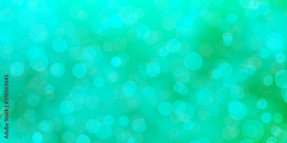 Light Green vector layout with circles. Glitter abstract illustration with colorful drops. Pattern for booklets, leaflets. Light Green vector layout with circles. Glitter abstract illustration with colorful drops. Pattern for booklets, leaflets.
