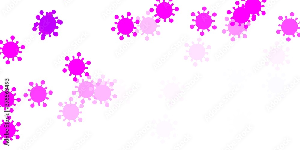 Light pink vector backdrop with virus symbols. Light pink vector backdrop with virus symbols.