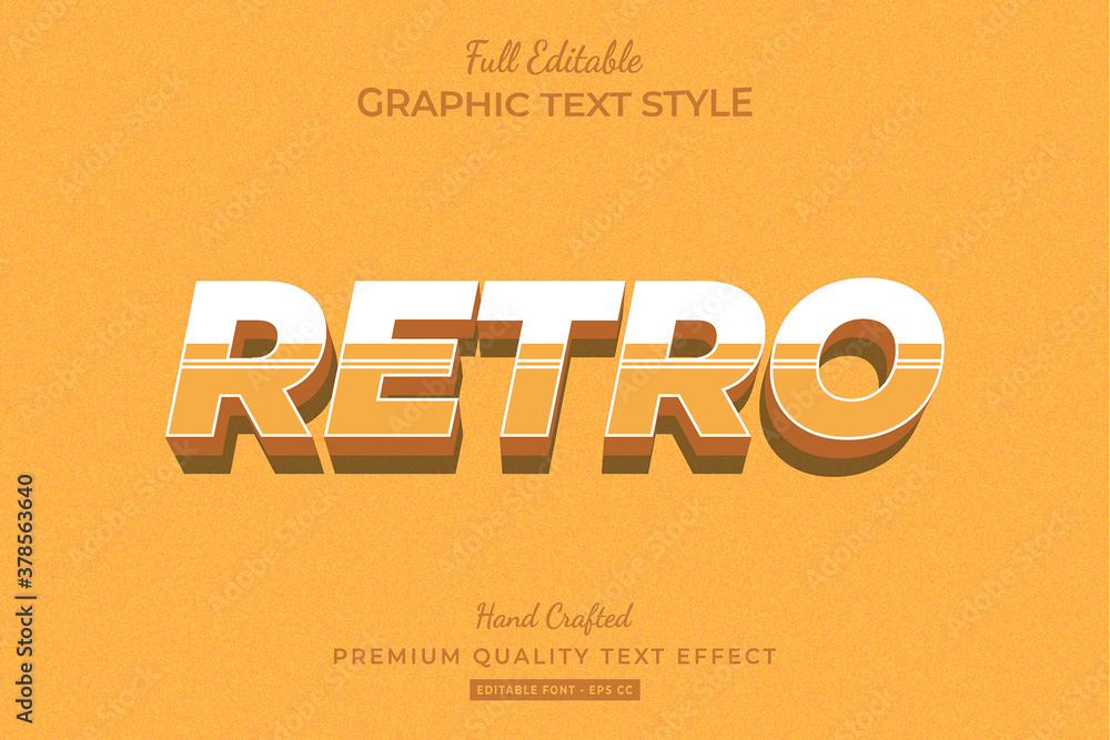 Obraz premium Retro Editable Custom Text Style Effect Premium
