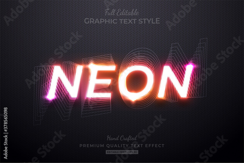 Neon Gradient Editable Custom Text Style Effect Premium