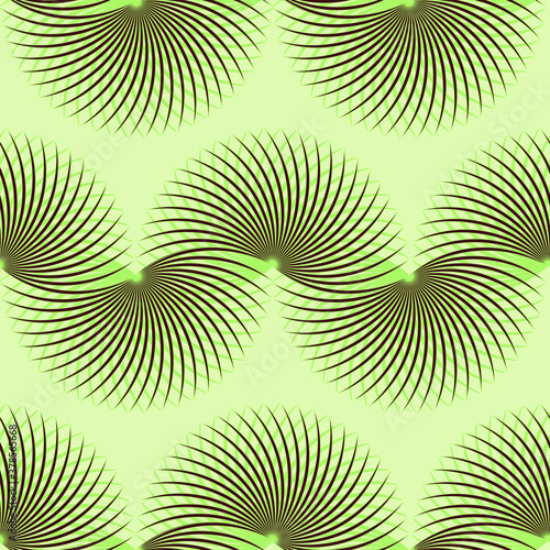 spring fan pattern tile green