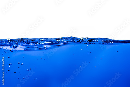 blue water wave and bubble