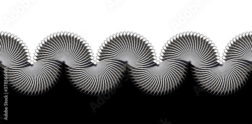 spring ribbons seamless black white