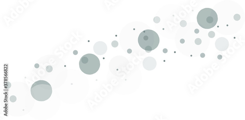 Gray vector background with a pattern of circles with different diameters. Textured template for a web splash in a modern style.