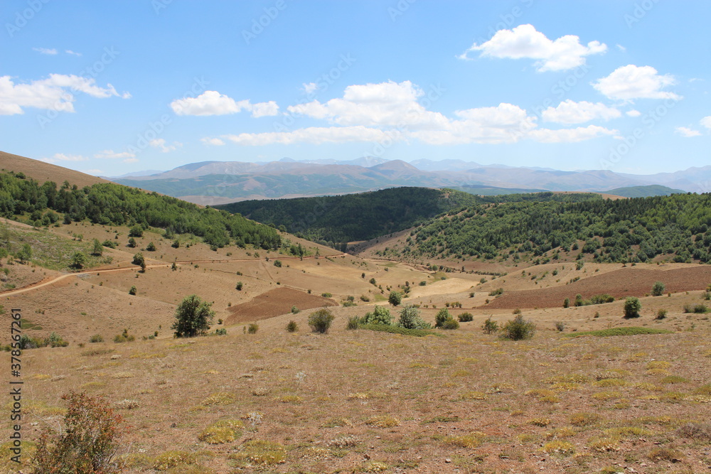 landscape with trees and mountains bayburt landscape with trees and mountains bayburt