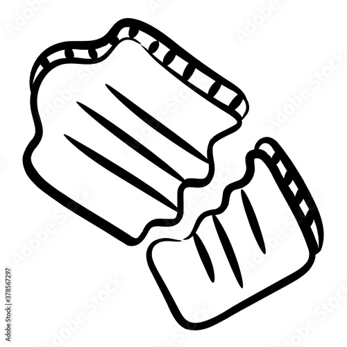 
Broken card, failed payment in modern linear style 
