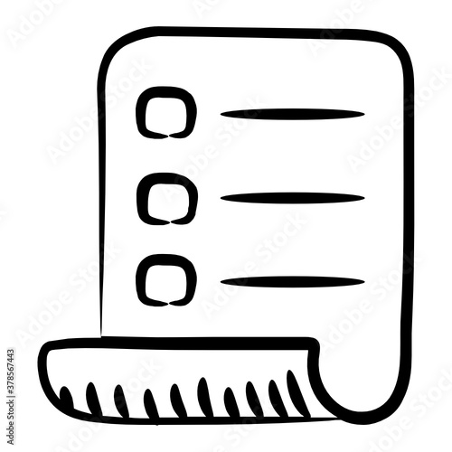 
Shopping list icon in modern linear style 
