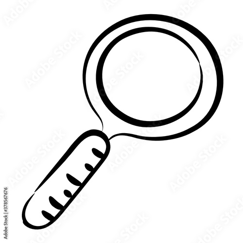 
Search concept in line icon given by magnifier design
