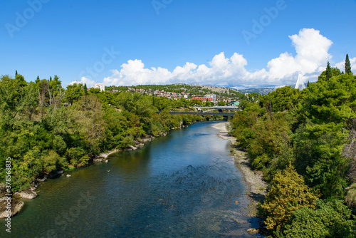 View of River Moraca in Podgorica, Montenegro