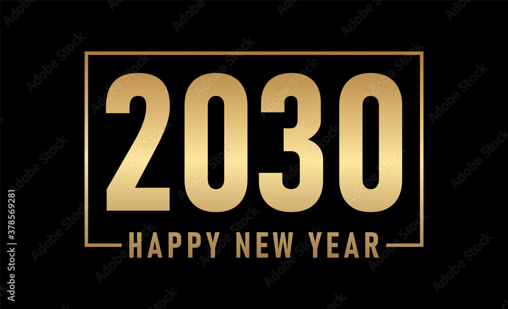 2030 new year on Black background 2030 new year on Black background