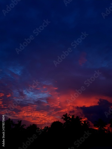 sunset in the sky