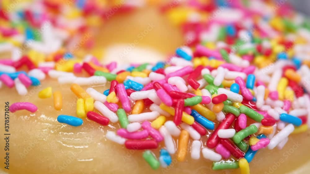 Close up of fresh donuts on table Close up of fresh donuts on table