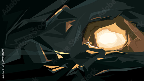 Beautiful cave background. Majestic natural site.