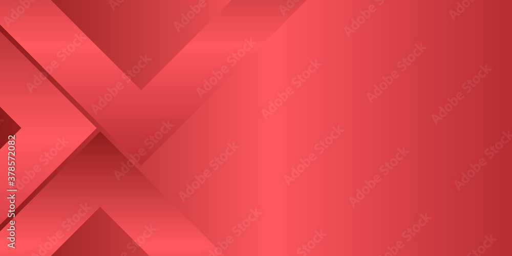 Fototapeta premium Red abstract background geometry shine and layer element vector for presentation design. 
