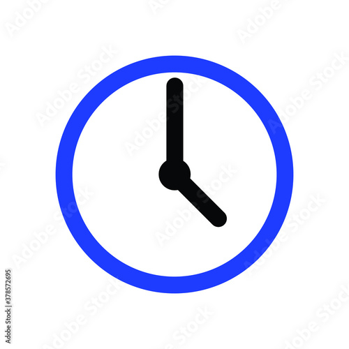 Clock icon in trendy flat style
