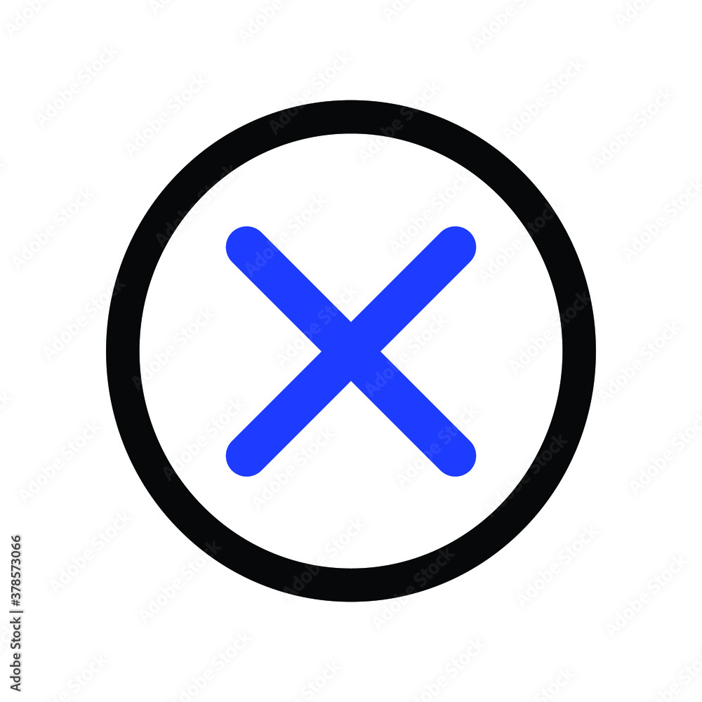 Obraz premium Cross Close mark icon in a circle 