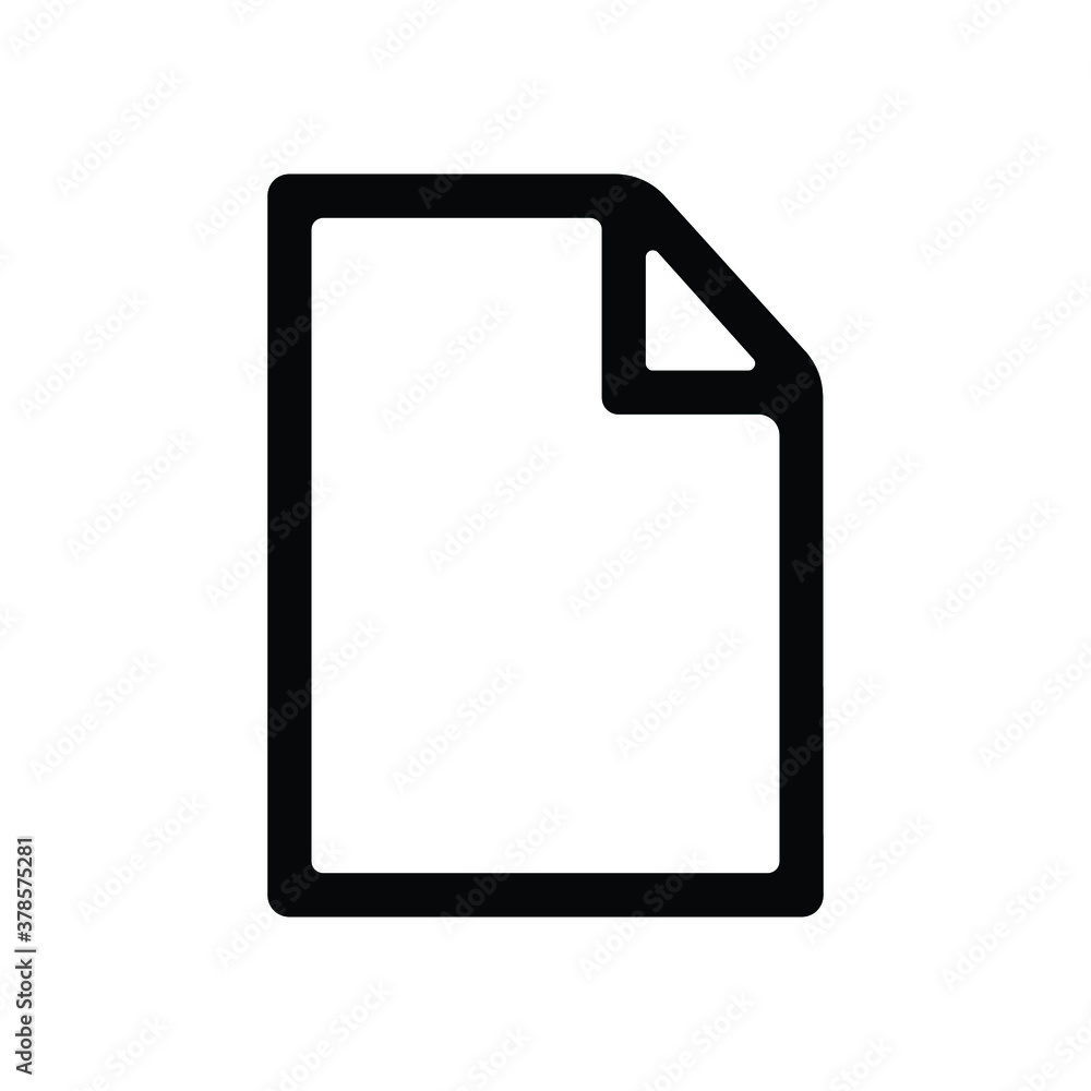 Document icon outline and linear vector
Document icon outline and linear vector