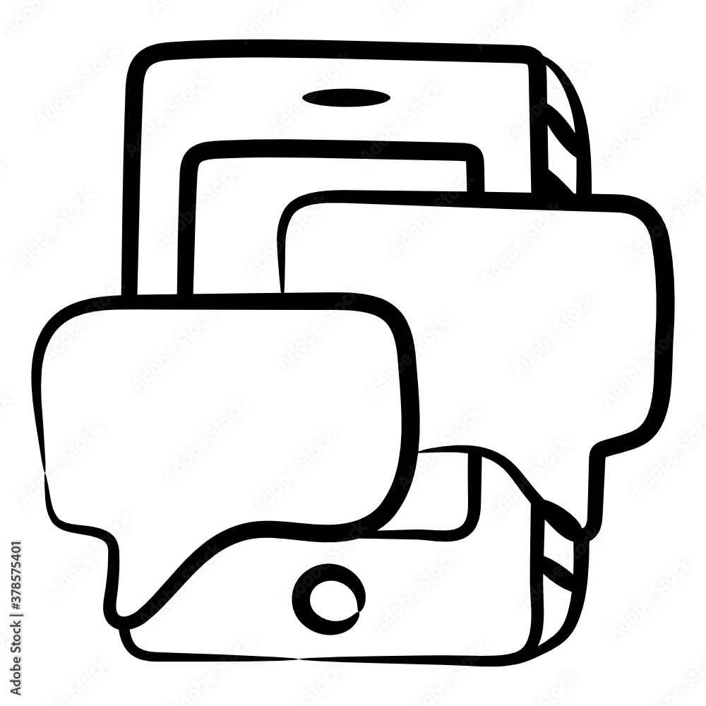 Icon style of mobile chat, cell phone conversation
Icon style of mobile chat, cell phone conversation