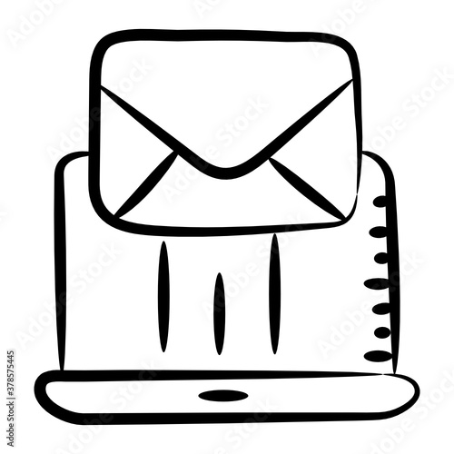 
Email send vector, online communication style 
