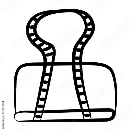 
Wire or plastic bent to hold paper, paper clip vector 
