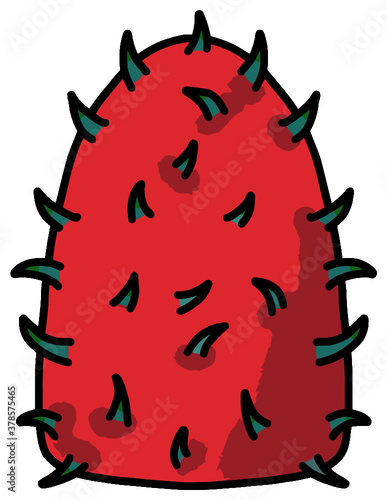 colorful hand drawn vector rabies virus