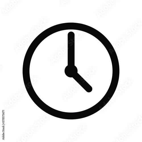 Clock icon in trendy flat style
 photo