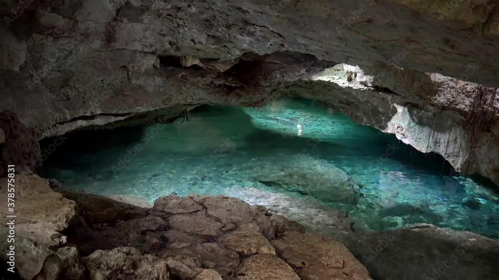 Underground cave in Zacil Ha cenote (Clear Water). Kantun-Chi ecopark, Mexico. Underground cave in Zacil Ha cenote (Clear Water). Kantun-Chi ecopark, Mexico.