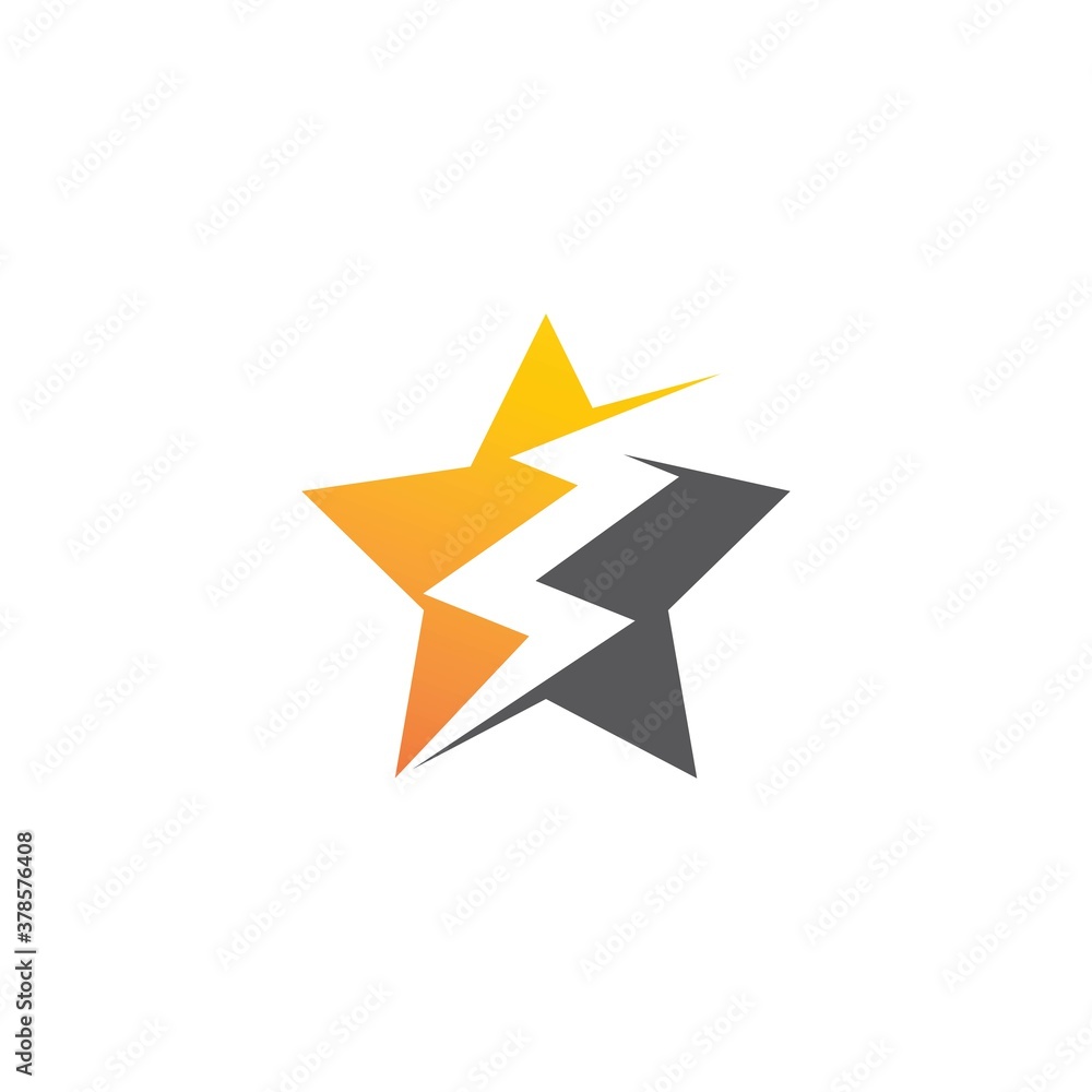 flash thunder bolt star illustration vector flash thunder bolt star illustration vector