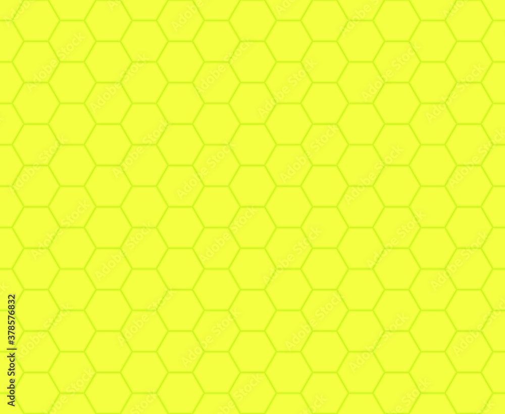 Yellow honeycomb mosaic. Yellow hexagon tiles background. Seamless vector illustration. Print for wrapping, web, fabric, surface, wrapping, scrapbooking, etc. 