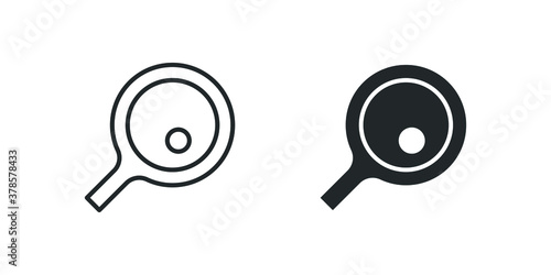 vector illustration of ping-pong with ball icon. sport, game, fun, activity sign symbol for web site and mobile app. vector eps10