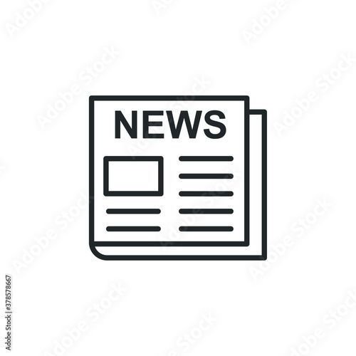 vector illustration of newspaper icon on white background