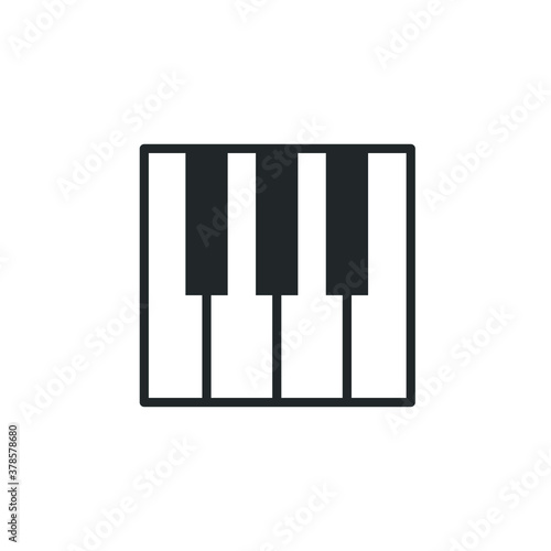 piano keys vector illustration on white background