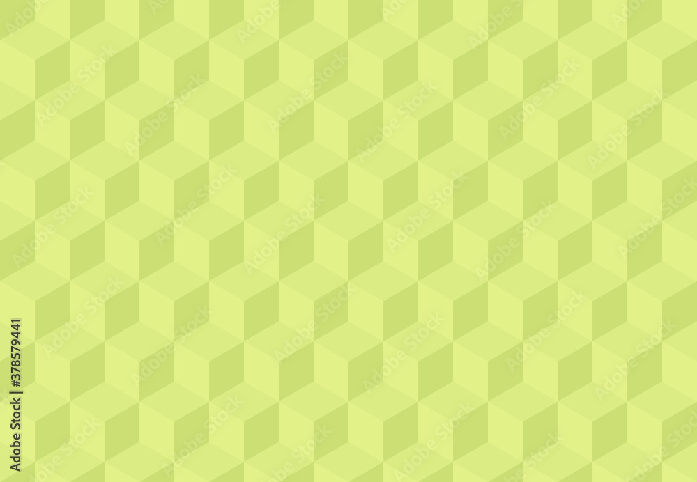 Green background with 3d squares. Seamless vector Illustration. Geometric design for web, print for wrapping, fabric, poster, etc. Green background with 3d squares. Seamless vector Illustration. Geometric design for web, print for wrapping, fabric, poster, etc.
