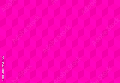 Pink background with convex squares. Seamless vector illustration.