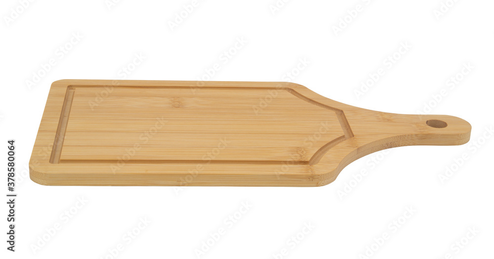 Bamboo cutting board isolated on white background Bamboo cutting board isolated on white background