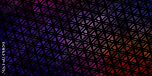 Dark Blue, Red vector backdrop with lines, triangles.