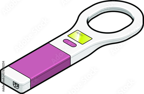 Handheld ID microchip scanner wand.