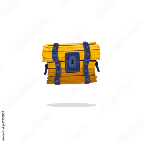 Loot chest, loot box. Gaming asset chest. Chest vector