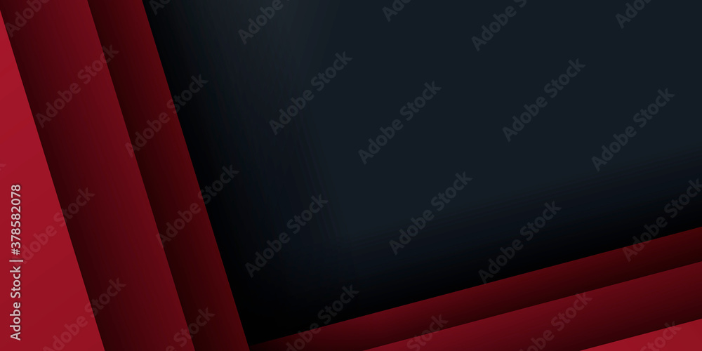 Abstract black and red tech 3D banner design Abstract black and red tech 3D banner design