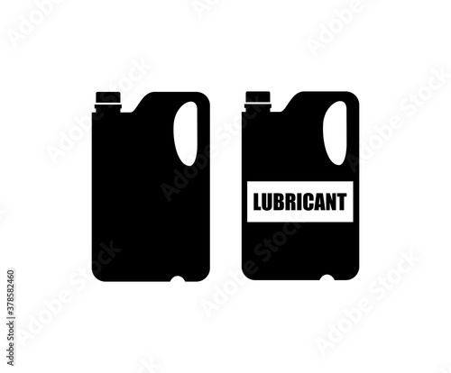 lubricant oil silhouette, oil can icon vector isolated.