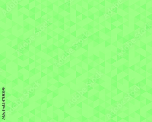 Green geometric triangle background. Abstract polygonal texture. Vector illustration.