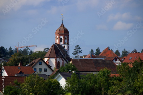 Blick auf den Ort Wimsheim Landkreis Pforzheim