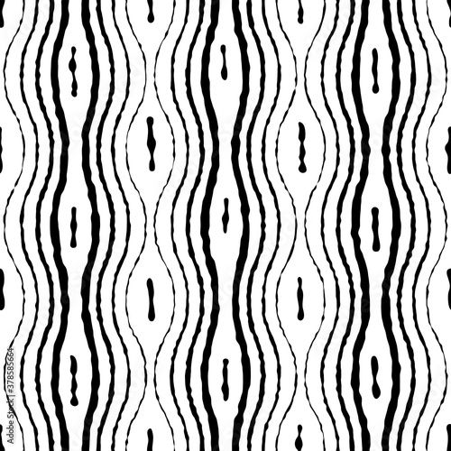 Black and white abstract geometric seamless pattern