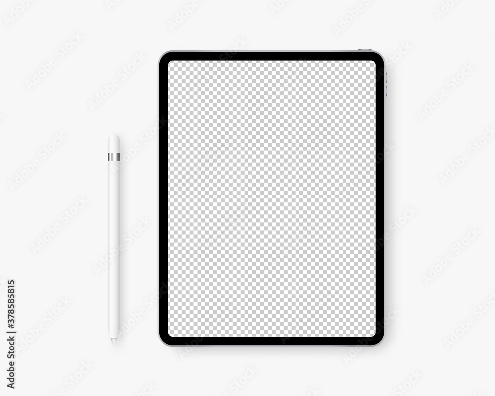 Fotografie Realistic tablet with pencil