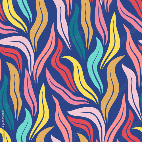 Seamless pattern with leaves