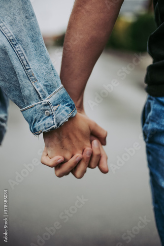 couple holding hands