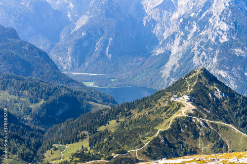 Amazing View from Jenner mountain in Berchtesgaden over the Königsee