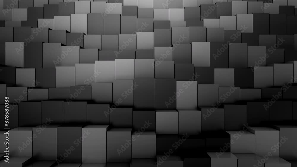 Boxes Form A Wave. Abstract motion, loop, 3d rendering, 4k resolution
Boxes Form A Wave. Abstract motion, loop, 3d rendering, 4k resolution