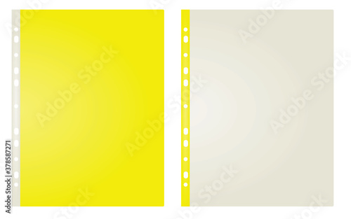 Blank yellow protect paper folder. vector illustration