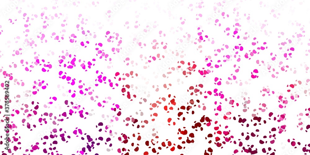 Light pink vector texture with memphis shapes.